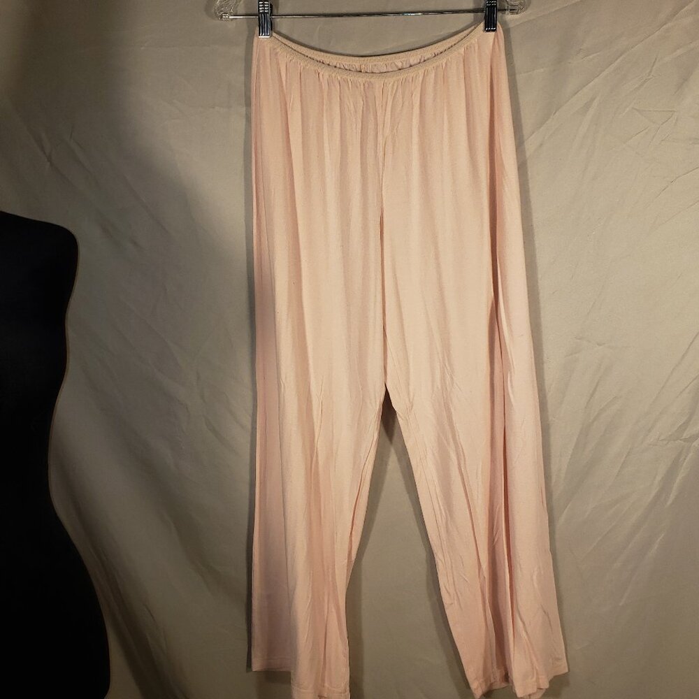 Women's Sleep Sense Peach Wide Leg Pajama Pants - M